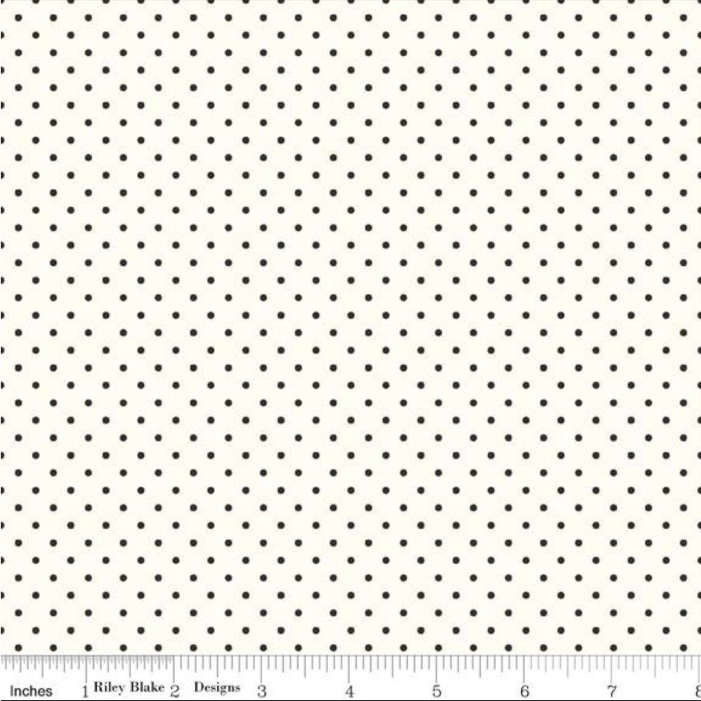 Riley Blake Swiss Dots on Cream 2 yards fabric Comes from Pet Friendly Home